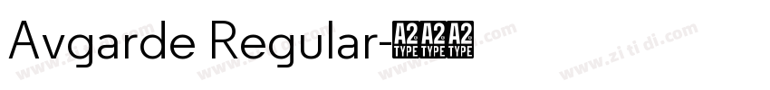 Avgarde Regular字体转换